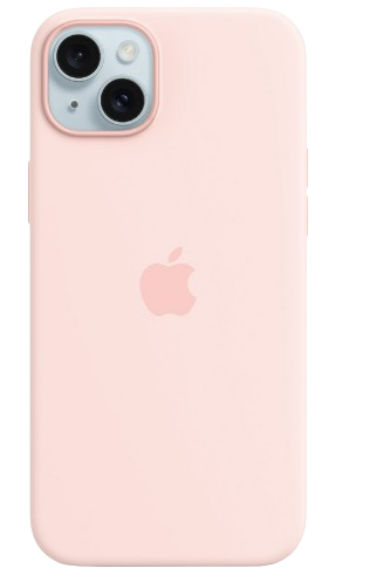 Apple silicone case with MagSafe iPhone 15 (Original Quality) Light Pink